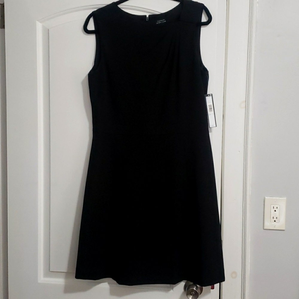 Tahari ASL Black Shift Dress
